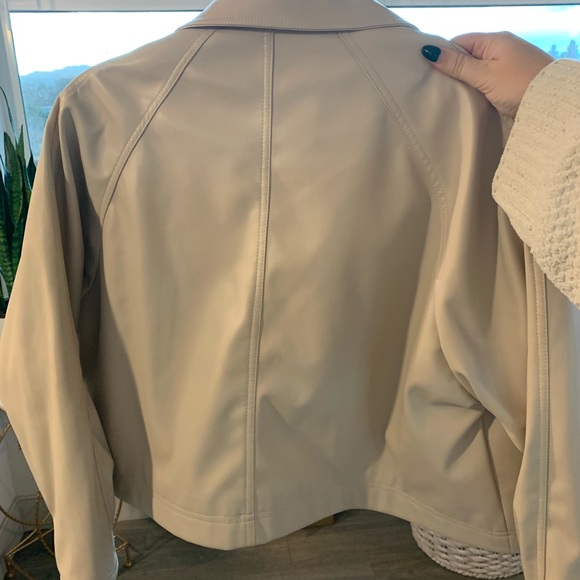 Princess Polly Beige Leather Jacket - Picture 4 of 5